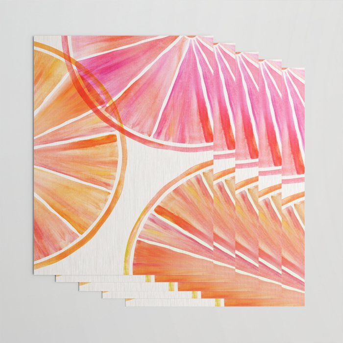 Summer Citrus Party Watercolor Wrapping Paper Gallery Image 3