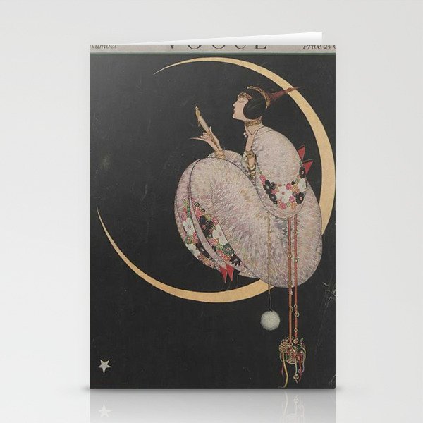 Vintage Fashion Magazine Cover December 1917 Stationery Card Gallery Image 2