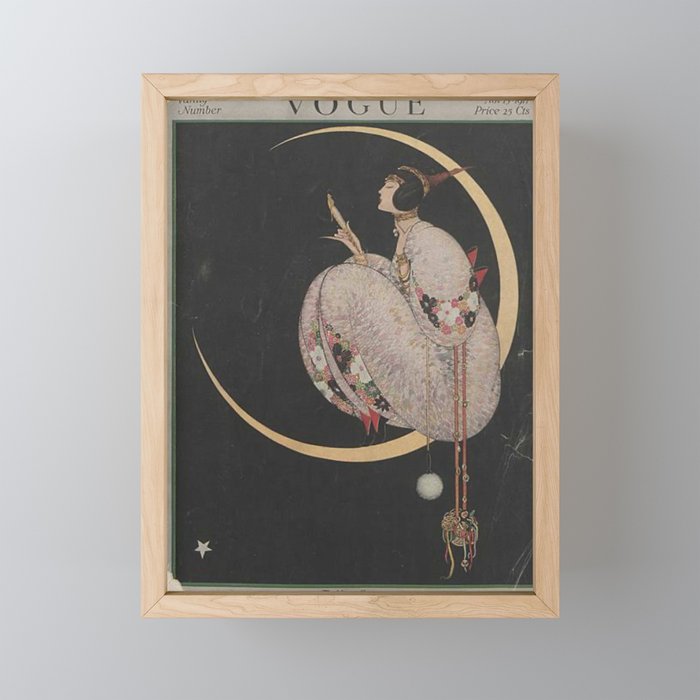 Vintage Fashion Magazine Cover December 1917 Mini Art Print Gallery Image 1