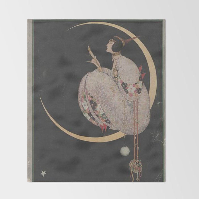 Vintage Fashion Magazine Cover December 1917 Throw Blanket Gallery Image 2