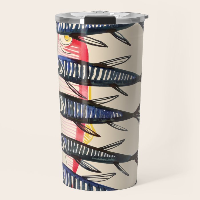 Deep Sea Stripes Travel Mug Gallery Image 1