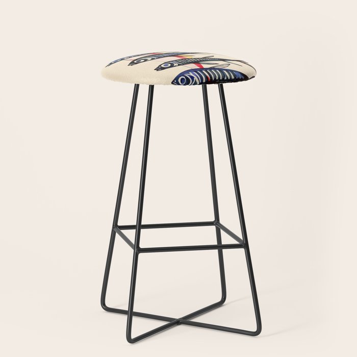 Deep Sea Stripes Stool Gallery Image 1