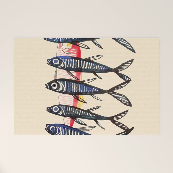 Deep Sea Stripes Welcome Mat Gallery Image 1