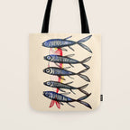 Deep Sea Stripes Tote Bag Gallery Image 1