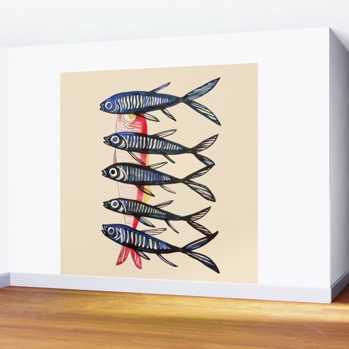Deep Sea Stripes Wall Mural Gallery Image 2