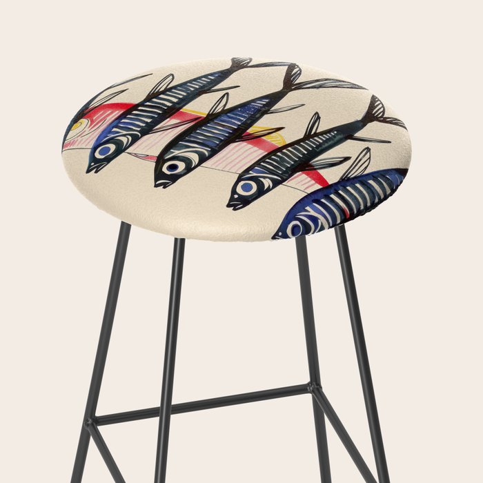 Deep Sea Stripes Stool Gallery Image 2
