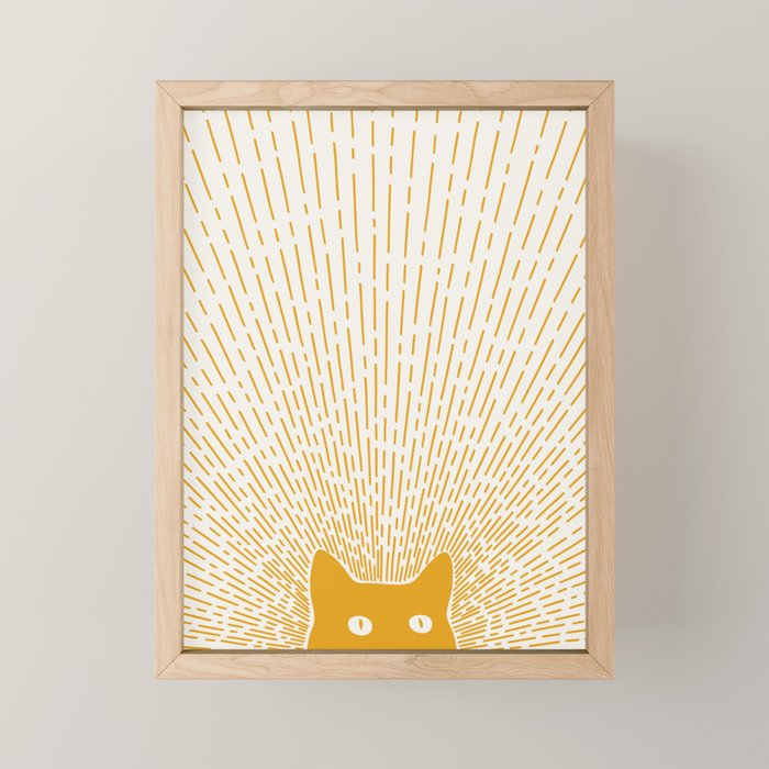 Cat Landscape 96: Good Meowning Mini Art Print Gallery Image 1