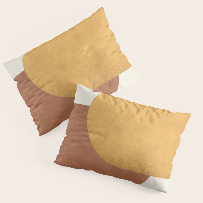 Halfmoon Colorblock - Gold Brown Pillow Sham Gallery Image 3