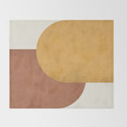 Halfmoon Colorblock - Gold Brown Throw Blanket Gallery Image 2