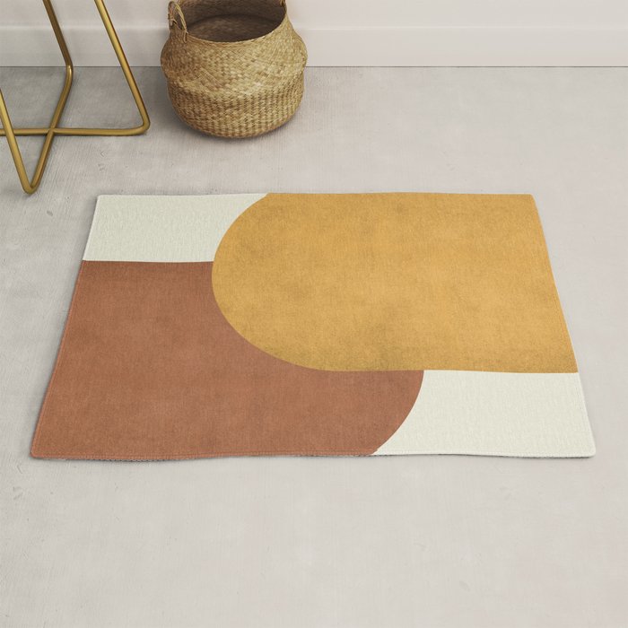 Halfmoon Colorblock - Gold Brown Rug Gallery Image 1