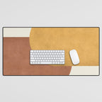 Halfmoon Colorblock - Gold Brown Desk Mat Gallery Image 1