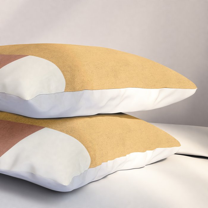 Halfmoon Colorblock - Gold Brown Pillow Sham Gallery Image 3
