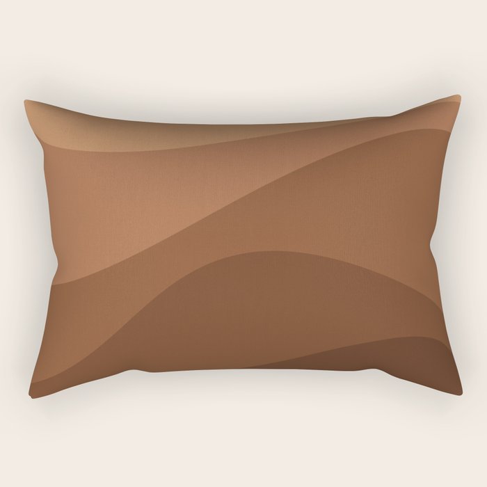 Abstract Color Waves - Desert Tones Rectangular Pillow Gallery Image 1