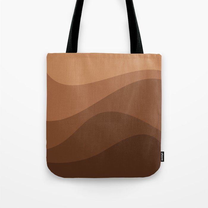 Abstract Color Waves - Desert Tones Tote Bag Gallery Image 1