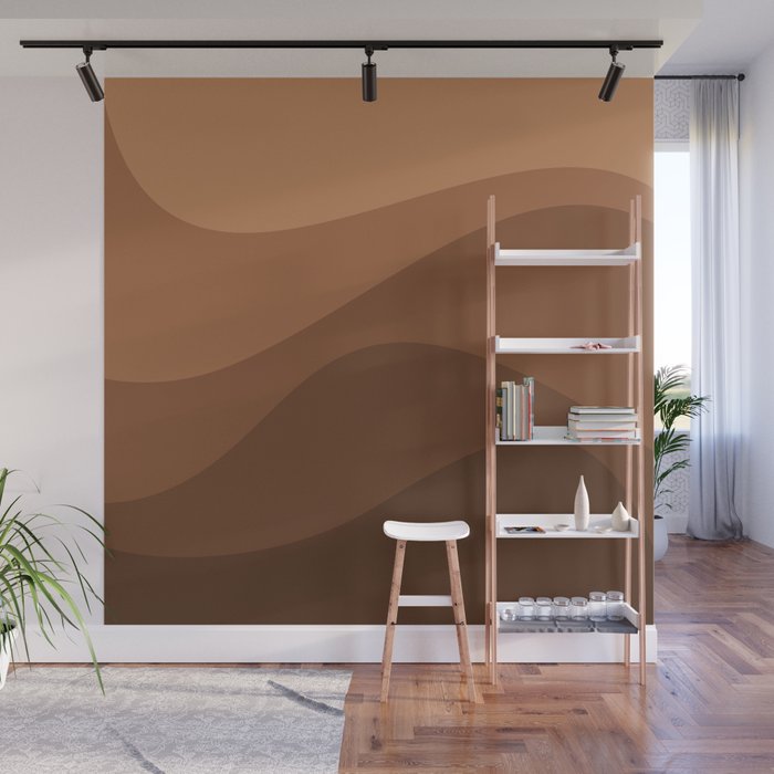 Abstract Color Waves - Desert Tones Wall Mural Gallery Image 1