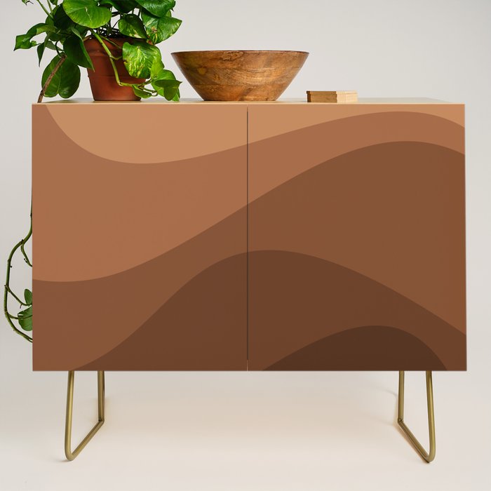 Abstract Color Waves - Desert Tones Credenza Gallery Image 1