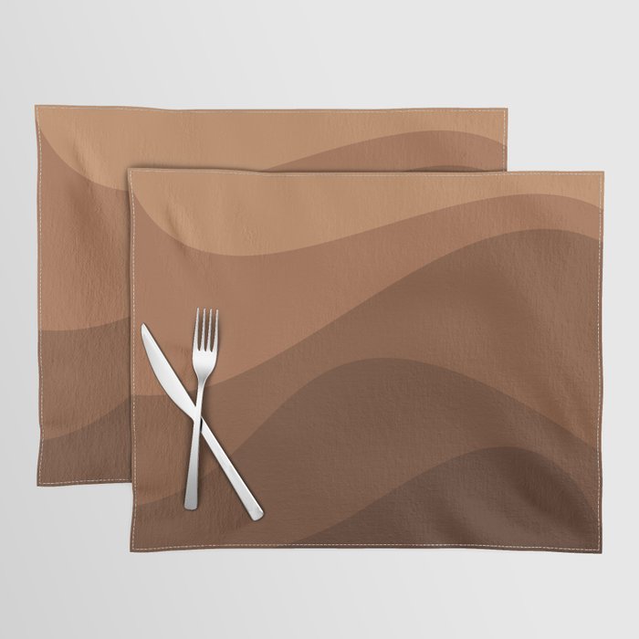 Abstract Color Waves - Desert Tones Placemat Gallery Image 1
