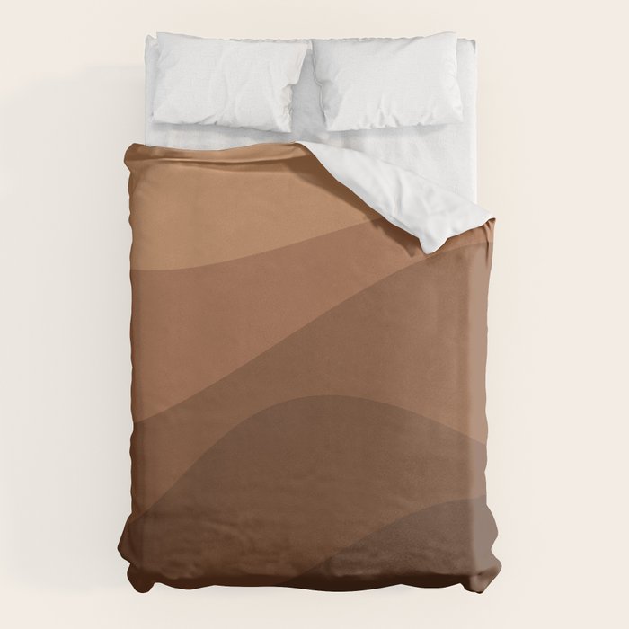 Abstract Color Waves - Desert Tones Duvet Cover Gallery Image 1