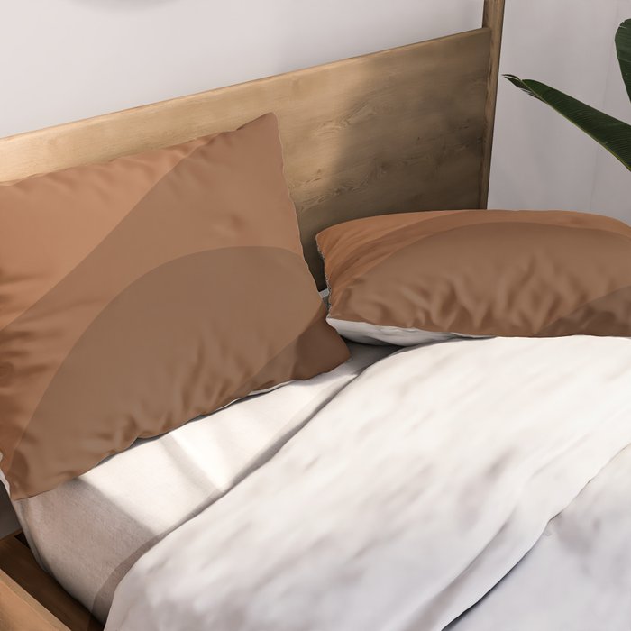 Abstract Color Waves - Desert Tones Pillow Sham Gallery Image 2