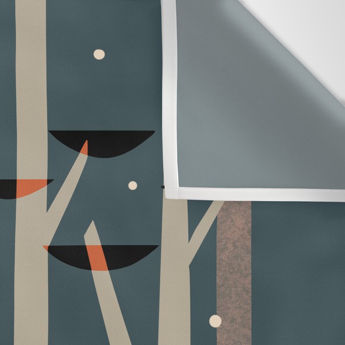 Winter Forest Fox Wall Tapestry Gallery Image 3