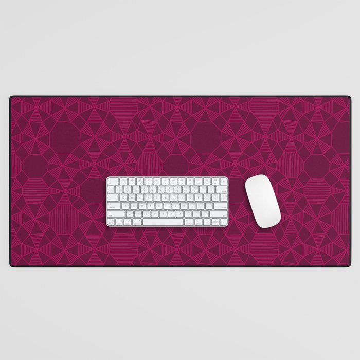 Abstract Minimalism in Raspberry Desk Mat Gallery Image 1