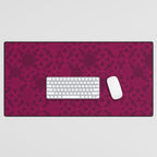 Abstract Minimalism in Raspberry Desk Mat Gallery Image 1