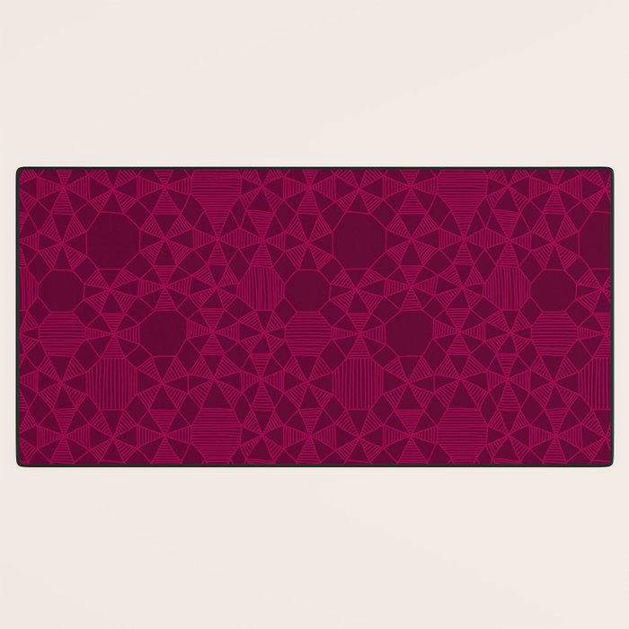 Abstract Minimalism in Raspberry Desk Mat Gallery Image 3