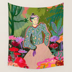 AUTUMN WALK IN THE FOREST Wall Tapestry Gallery Image 4