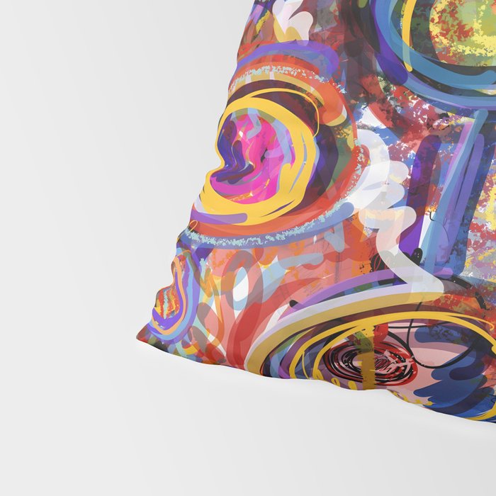 Sunny Life Graffiti Doodle Art by Emmanuel Signorino Pillow Sham Gallery Image 4