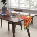 Sunny Life Graffiti Doodle Art by Emmanuel Signorino Table Runner Gallery Image 2