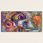 Sunny Life Graffiti Doodle Art by Emmanuel Signorino Desk Mat Gallery Image 3