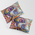 Sunny Life Graffiti Doodle Art by Emmanuel Signorino Pillow Sham Gallery Image 3