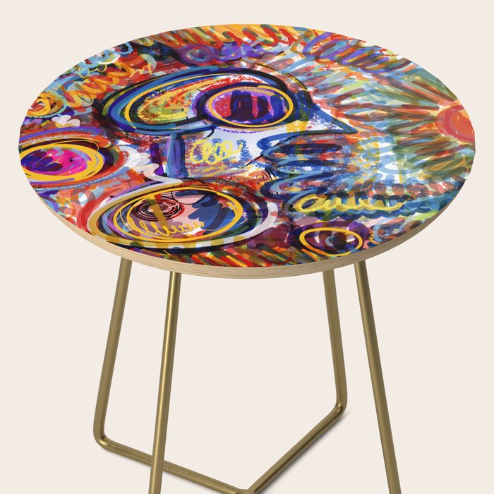 Sunny Life Graffiti Doodle Art by Emmanuel Signorino Side Table Gallery Image 2