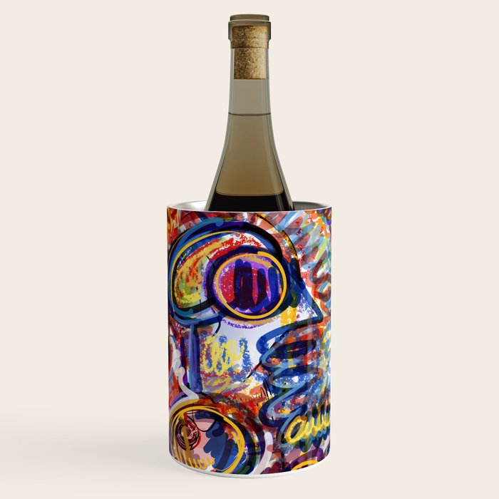 Sunny Life Graffiti Doodle Art by Emmanuel Signorino Wine Chiller Gallery Image 1