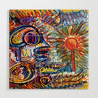 Sunny Life Graffiti Doodle Art by Emmanuel Signorino Wood Wall Art Gallery Image 1