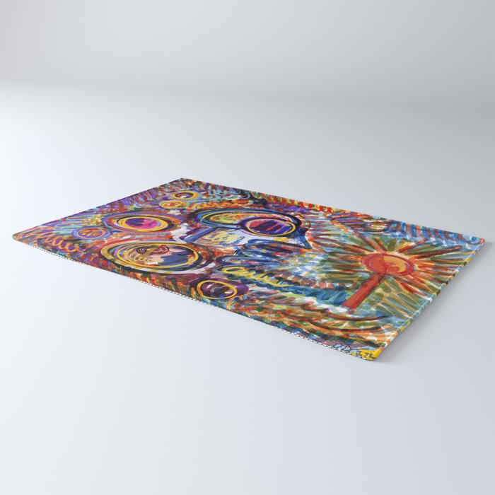 Sunny Life Graffiti Doodle Art by Emmanuel Signorino Rug Gallery Image 3