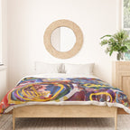 Sunny Life Graffiti Doodle Art by Emmanuel Signorino Duvet Cover Gallery Image 3