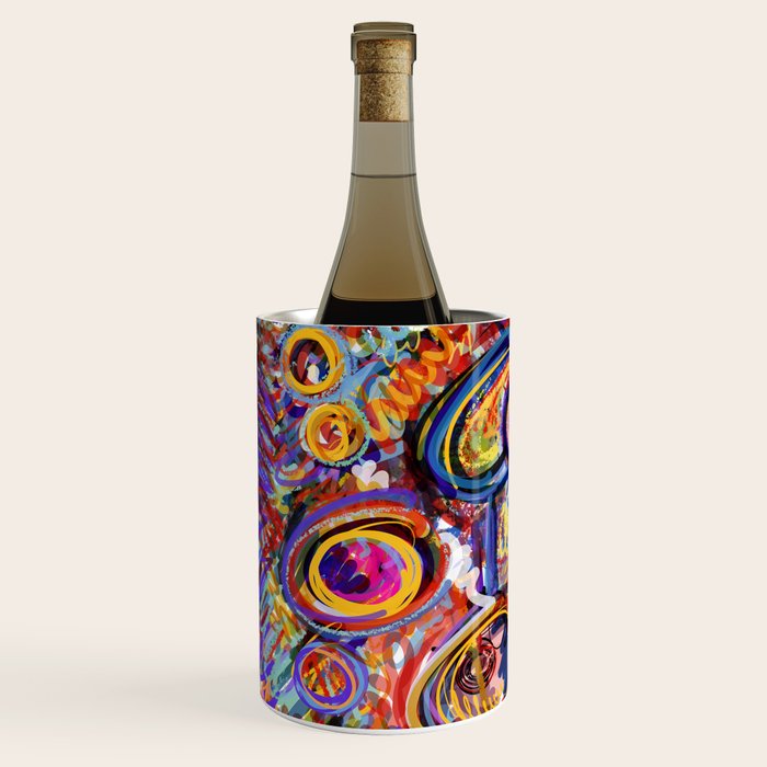 Sunny Life Graffiti Doodle Art by Emmanuel Signorino Wine Chiller Gallery Image 2