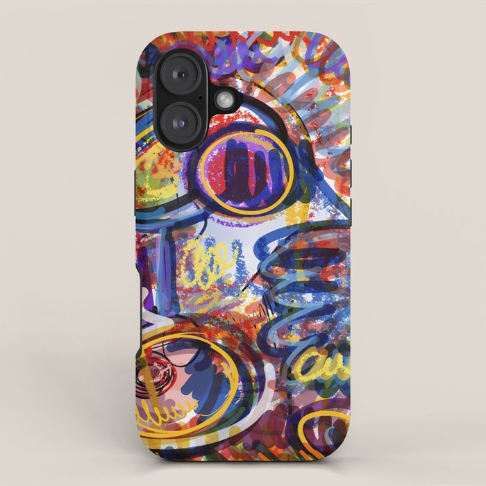 Sunny Life Graffiti Doodle Art by Emmanuel Signorino iPhone Case Gallery Image 1