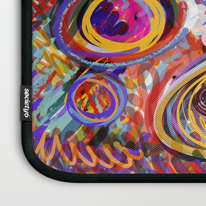 Sunny Life Graffiti Doodle Art by Emmanuel Signorino Laptop Sleeve Gallery Image 3