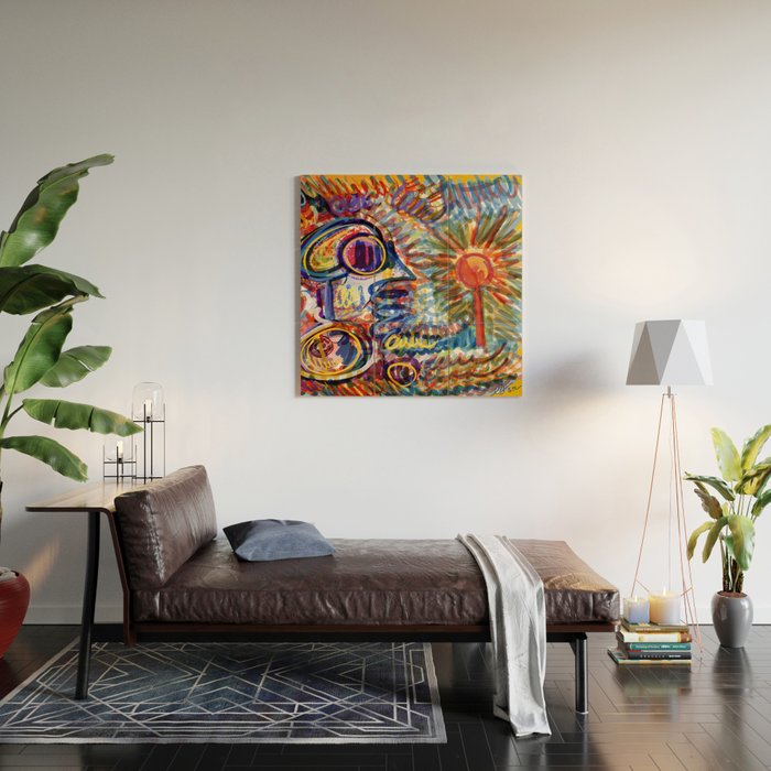 Sunny Life Graffiti Doodle Art by Emmanuel Signorino Wood Wall Art Gallery Image 2