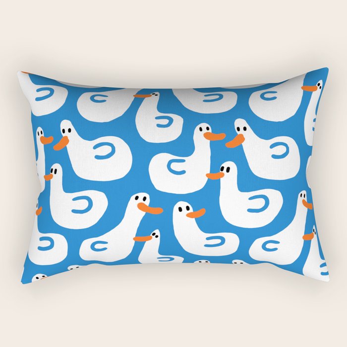 Duck duck duck Rectangular Pillow Gallery Image 1