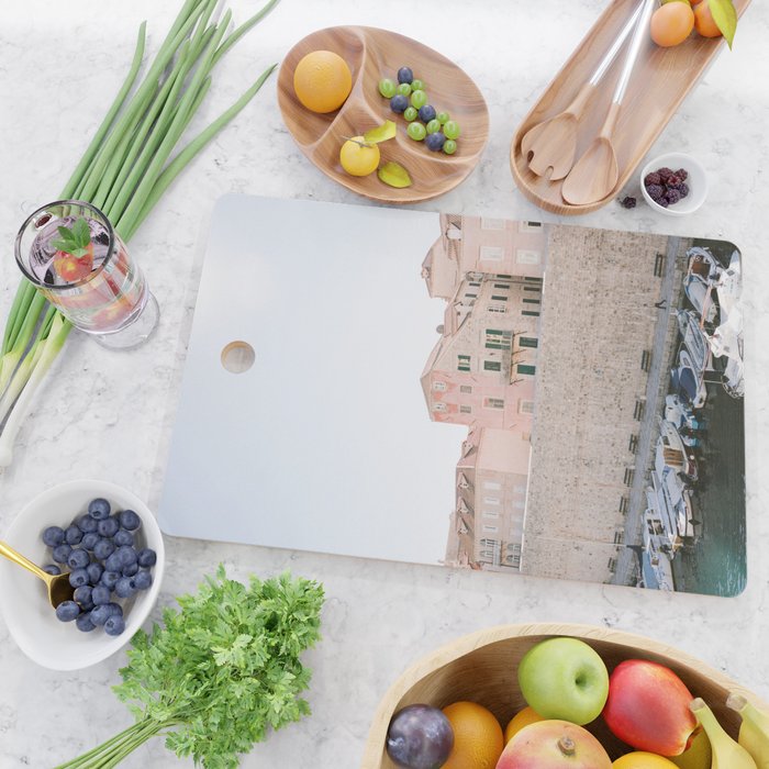 Walls of Dubrovnik | Pastel travel photography Croatia | Wanderlust vibes print Cutting Board Gallery Image 2