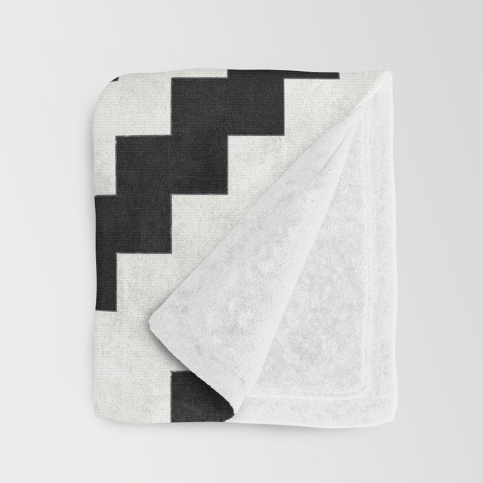 Urban Tribal Pattern No.16 - Aztec - Concrete and Wood Throw Blanket Gallery Image 3