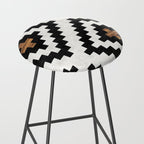 Urban Tribal Pattern No.16 - Aztec - Concrete and Wood Stool Gallery Image 2