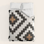 Urban Tribal Pattern No.16 - Aztec - Concrete and Wood Duvet Cover Gallery Image 6