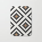 Urban Tribal Pattern No.16 - Aztec - Concrete and Wood Bath Mat Gallery Image 1