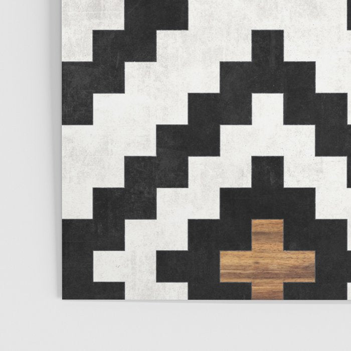 Urban Tribal Pattern No.16 - Aztec - Concrete and Wood Poster Gallery Image 3