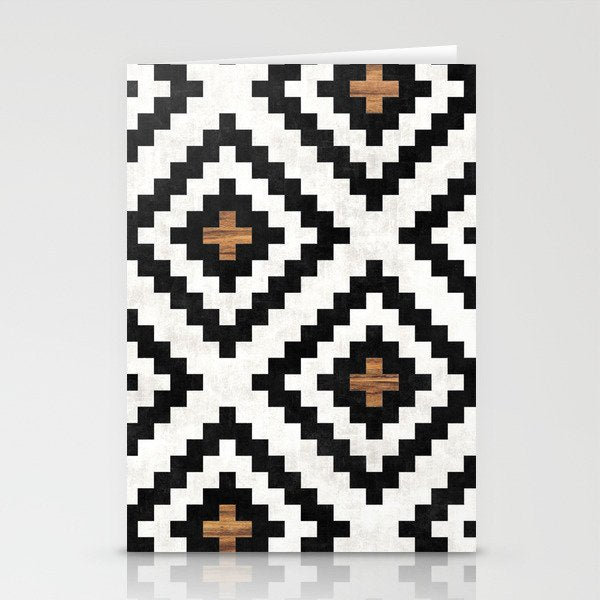 Urban Tribal Pattern No.16 - Aztec - Concrete and Wood Stationery Card Gallery Image 2