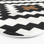 Urban Tribal Pattern No.16 - Aztec - Concrete and Wood Bath Mat Gallery Image 3